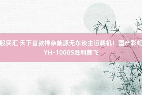 股民汇 天下首款搀杂能源无东谈主运载机！国产彩虹YH-1000S胜利首飞