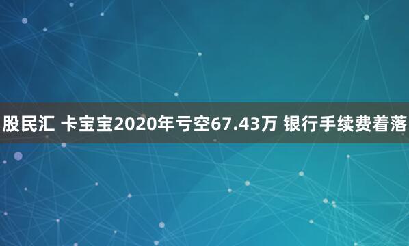 股民汇 卡宝宝2020年亏空67.43万 银行手续费着落
