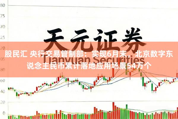 股民汇 央行交易管制部：实现6月末，北京数字东说念主民币累计落地应用场景54万个